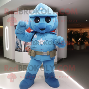 Sky Blue Soldier maskot...