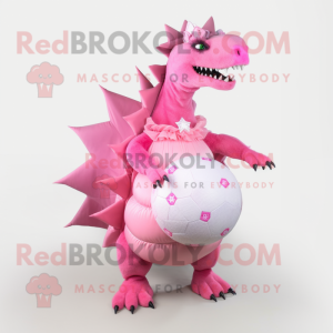 Pink Stegosaurus maskot...