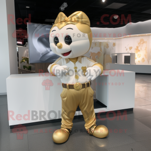 Gold Heart maskot drakt...