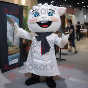 Vit Sushi maskot kostym...