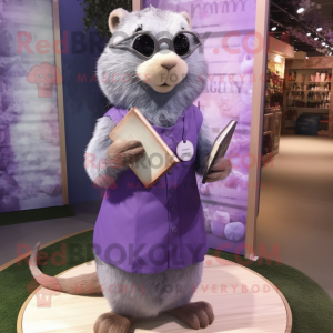 Lavendel Otter maskot...