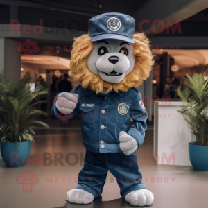 Navy Lion maskot kostume...