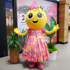 Pink Lemon mascotte kostuum...