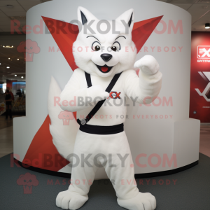 White Fox mascotte kostuum...