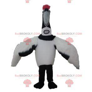 Grote zwart-witte vogel mascotte trekvogel - Redbrokoly.com