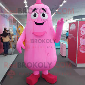Pink Pendant maskot kostume...