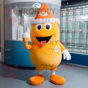 Orange Ice maskot kostym...