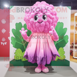 Roze bloemkool mascotte...