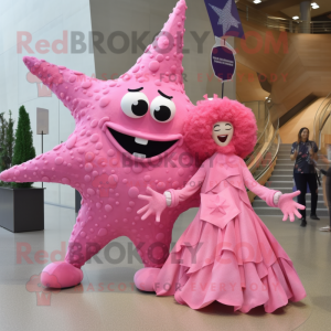 Pink Starfish maskot...