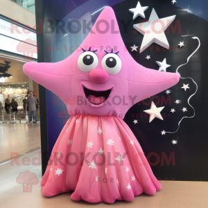 Pink Starfish maskot...