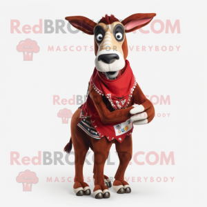 Rood Okapi mascotte kostuum...