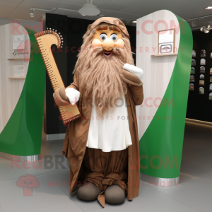 Brun Celtic Harp maskot...