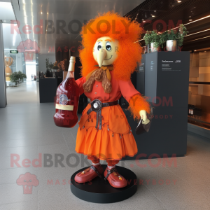 Oranje doedelzak mascotte...