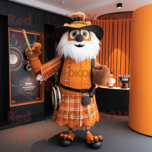 Oransje sekkepipe maskot...