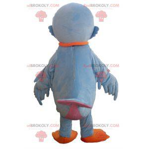 Very pretty blue orange and pink bird mascot - Redbrokoly.com