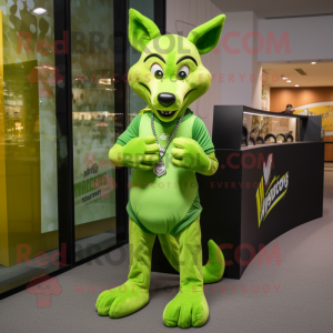 Lime Green Dingo mascotte...