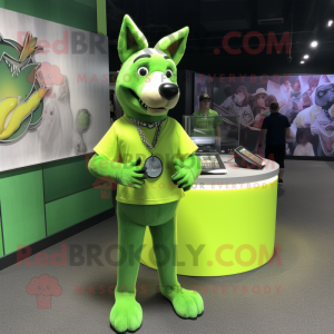 Lime Green Dingo mascotte...