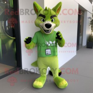 Lime Green Dingo mascotte...