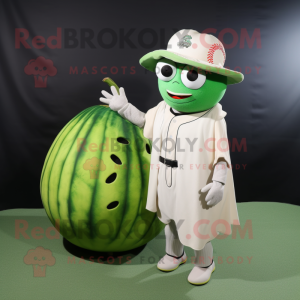 Hvit vannmelon maskot...