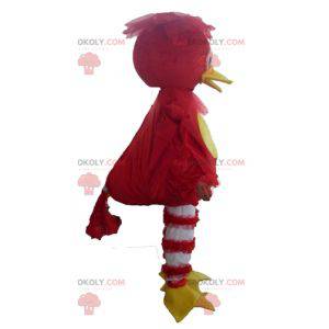 Mascote pássaro vermelho amarelo e branco - Redbrokoly.com