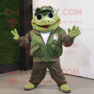 Forest Green Frog maskot...