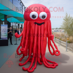 Red Jellyfish mascotte...