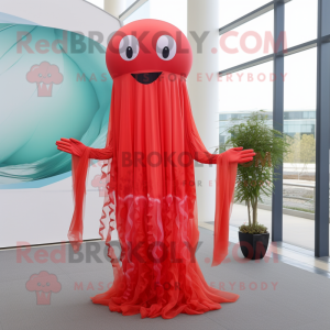 Red Jellyfish mascotte...