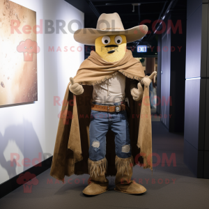 Brauner Cowboy Maskottchen...