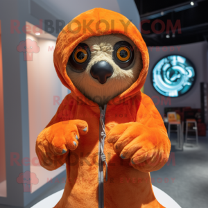 Orange Sloth mascotte...