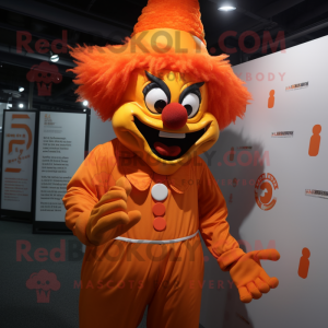 Orange Evil Clown mascotte...