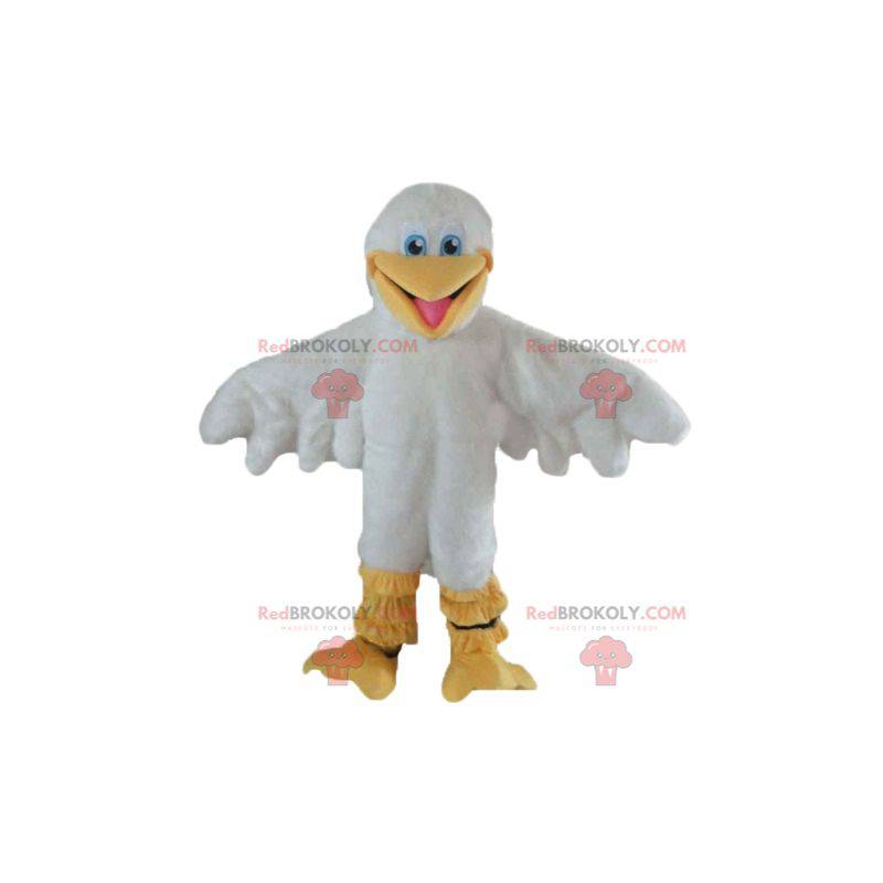 Maskot bílý a žlutý kachna - Redbrokoly.com