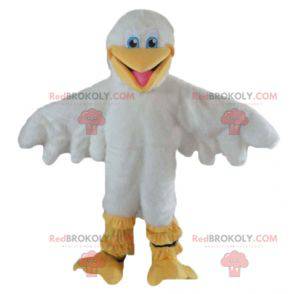 Witte en gele eend meeuw mascotte - Redbrokoly.com