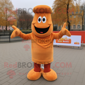 Orange Currywurst maskot...