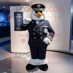 Navy Ice mascot costume character dressed with a Tuxedo and Cufflinks
