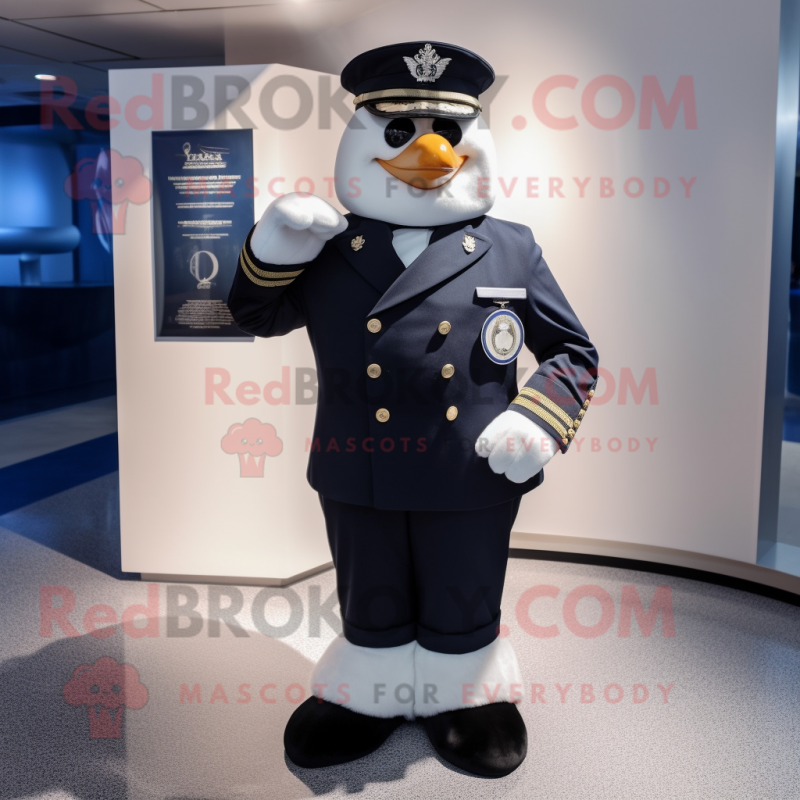 Navy Ice mascot costume character dressed with a Tuxedo and Cufflinks Navy Ice mascot costume character dressed with a Tuxedo and Cufflinks