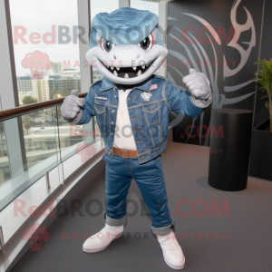 Grijs Barracuda mascotte...