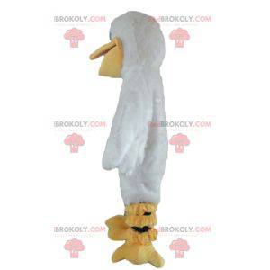 Witte en gele eend meeuw mascotte - Redbrokoly.com