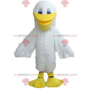 Witte en gele meeuw mascotte - Redbrokoly.com