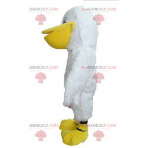 Mascotte de mouette de goéland blanc et jaune - Redbrokoly.com