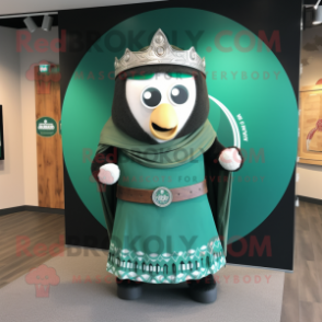 nan Celtic Shield mascot costume character dressed with a Maxi Dress and Belts