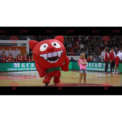 Reusachtige rode duivel mascotte - Redbrokoly.com