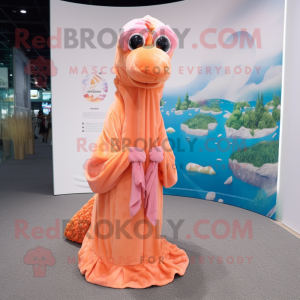 Peach Sea Horse mascotte...