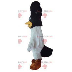 Maskot černobílý pták s hřebenem na hlavě - Redbrokoly.com