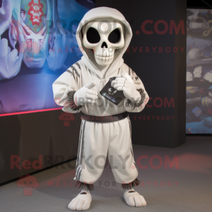 White Skull maskot kostume...