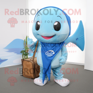 Sky Blue Stingray mascotte...