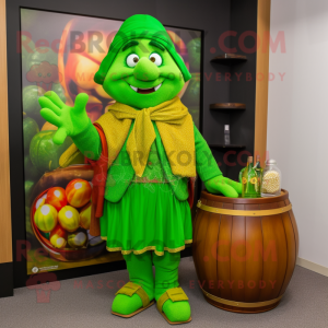 Limettengrüner Maskottchen...