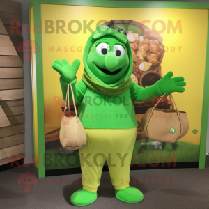 Postava maskota Lime Green...