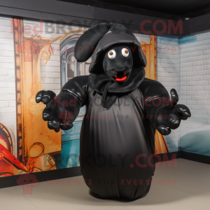 Black Lobster mascot costume character dressed with a Cover-up and Cummerbunds