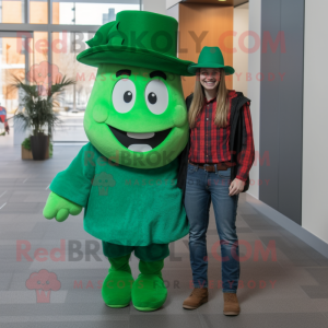 Grøn Leprechaun Hat maskot...
