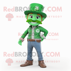 Grøn Leprechaun Hat maskot...